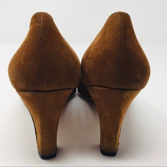 Escada vintage brown suede leather heels 8B - Picture 5 of 6